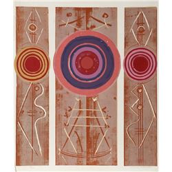 Michael Rothenstein, Round Round Round, Woodcut