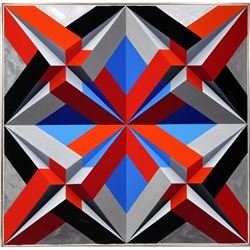 Tony King, M R3 C5, Acrylic with Newspaper Painting