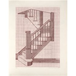 Alice Adams, Staircase, Etching