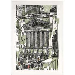 Ted Davies, New York Stock Exchange, Woodcut