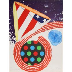 James Rosenquist, A Free for All, Lithograph and Collage