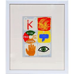 Joe Tilson, Fire, Air, Water, Earth, Silkscreen