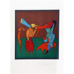 Mihail Chemiakin, Acrobats from Carnival of St. Petersburg Suite, Lithograph