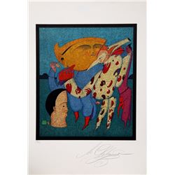 Mihail Chemiakin, Composition 25 from Carnival of St. Petersburg Suite, Lithograph