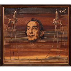 Osepiashwili, Salvador Dali, Acrylic on Wood Collage