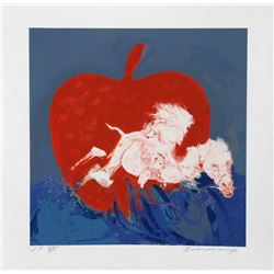 Robert Beauchamp, Camel and Red Apple, Lithograph