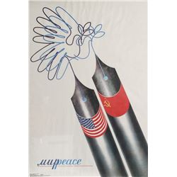 USA / Russia Peace, Political Poster