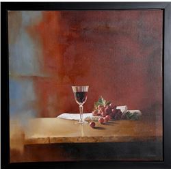 H. Gauzen, Still life with Wine Glass, Oil Painting