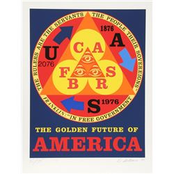 Robert Indiana, Golden Future of America, Silkscreen