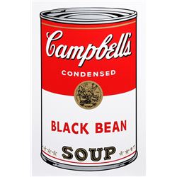 Andy Warhol, Campbell's Soup Can: Black Bean, Serigraph, Sunday B. Morning