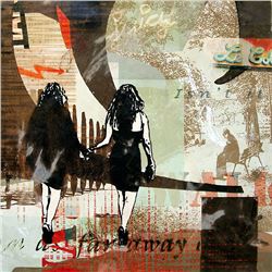 Sara Abbott, Urban Radio III, Mixed Media Painting