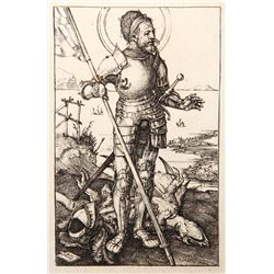Albrecht Durer, Saint Georges a Pied, Heliogravure