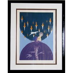 Erte, Freedom and Captivity, Serigraph with Foil Stamping