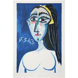 Pablo Picasso, Buste De Femme Nue Face, Lithograph