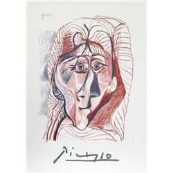 Pablo Picasso, Visage de Femme de Face, Lithograph