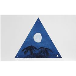 Bill Beckley, Three Quarter Moon - Two Evening Stars, Lithograph