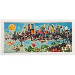 Edward Sokol, Looking across at the City, Serigraph