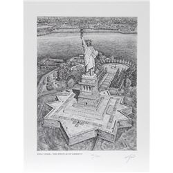 Walter Tjart, New York: The Statue of Liberty, Etching