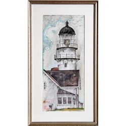 O. West, Cape Elizabeth Two Lights, Poster