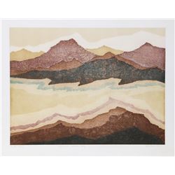 Katherine Hagstrum, Approaching Rainbow Valley, Aquatint Etching