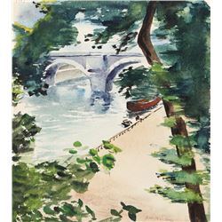 Eve Nethercott, Canal (P2.51), Watercolor Painting