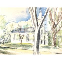Charles Blaze Vukovich, Cape Cod Church II, Watercolor Painting