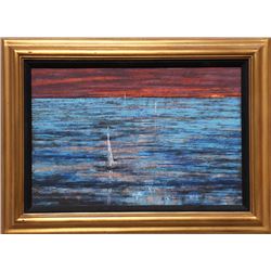 Richard Florsheim, Becalmed, Oil, Wax and Gesso on Board