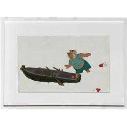 Disney Studios, Peter Pan - Smee with Boat, Hand-Painted Production Cel