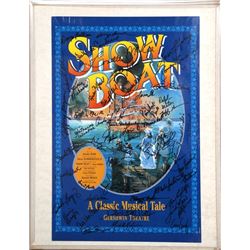 Show Boat, Musical Theater Poster autographed by the Cast in marker