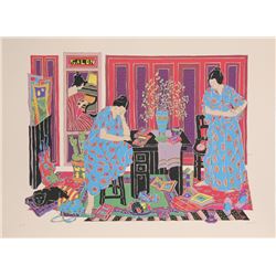 Estelle Ginsburg, Salon, Lithograph