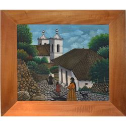 Jose Antonio Velasquez, San Antonio de Oriente Honduras - Street, Oil Painting