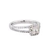 Image 1 : 18KT White Gold 0.81ctw Princess Cut Diamond Engagement Ring