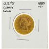 Image 1 : 1885-S $5 Liberty Head Half Eagle Gold Coin