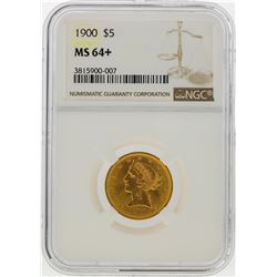 1900 $5 Liberty Head Half Eagle Gold Coin NGC MS64+