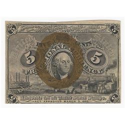 March 3, 1863 Five Cent Second Issue Fractional