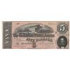 Image 1 : 1864 $5 Confederate States of America Note AU