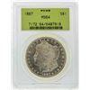 Image 1 : 1887 $1 Morgan Silver Dollar PCGS Graded MS64