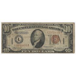 1934A $10 Federal Reserve Emergency Hawaii Note