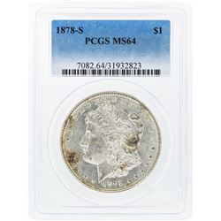 1878-S $1 Morgan Silver Dollar PCGS Graded MS64