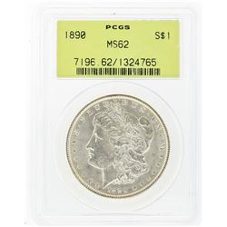 1890 $1 Morgan Silver Dollar PCGS Graded MS62