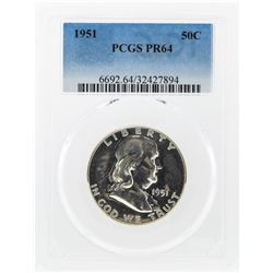 1951 Franklin Half Dollar Coin PCGS Graded PR64
