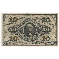March 3, 1863 Ten Cent Third Issue Fractional Note