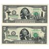 Image 1 : Set of (2) 2003A $2 New York Federal Reserve Notes