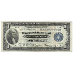 1918 $1 Federal Reserve Bank of Philadelphia National Currency Note