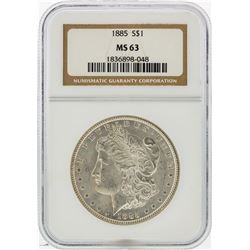 1885 $1 Morgan Silver Dollar NGC Graded MS63