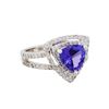 Image 1 : 14KT White Gold 2.28ct Tanzanite and Diamond Ring