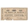 Image 1 : 1862 50 Cents The County of Augusta Note