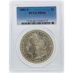 1881-S $1 Morgan Silver Dollar PCGS Graded MS66