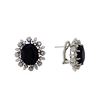 Image 2 : 14KT White Gold 16.05ctw Sapphire and Diamond Earrings