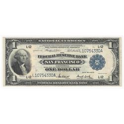 1918 $1 Federal Reserve Bank of San Francisco National Currency Note